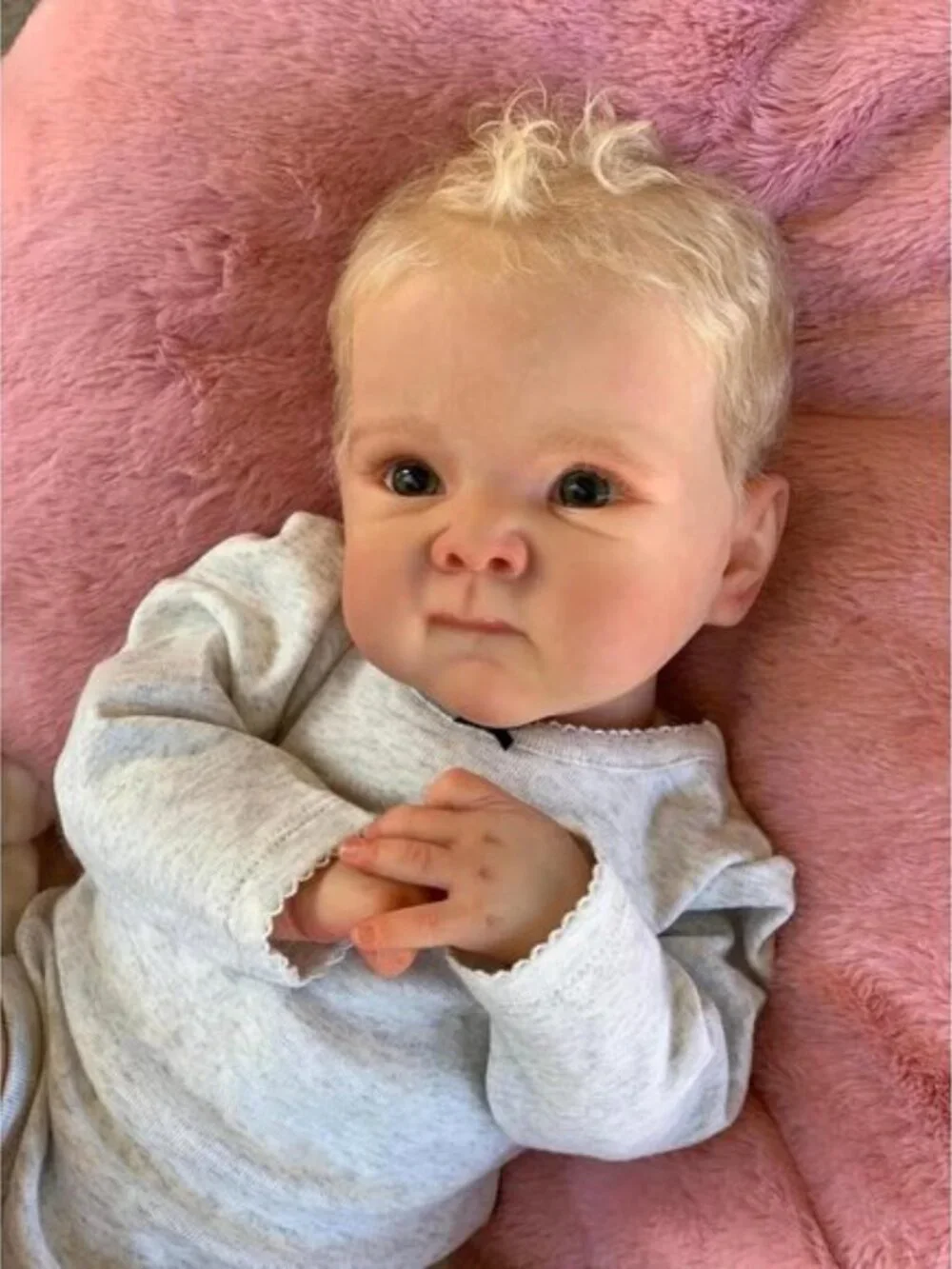 18 Inch Realistic Reborn Baby Girl Doll 3D Painted Skin Full Body Vinyl